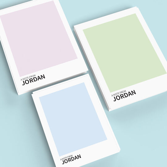 Color Blocks Flat Note Card Collection